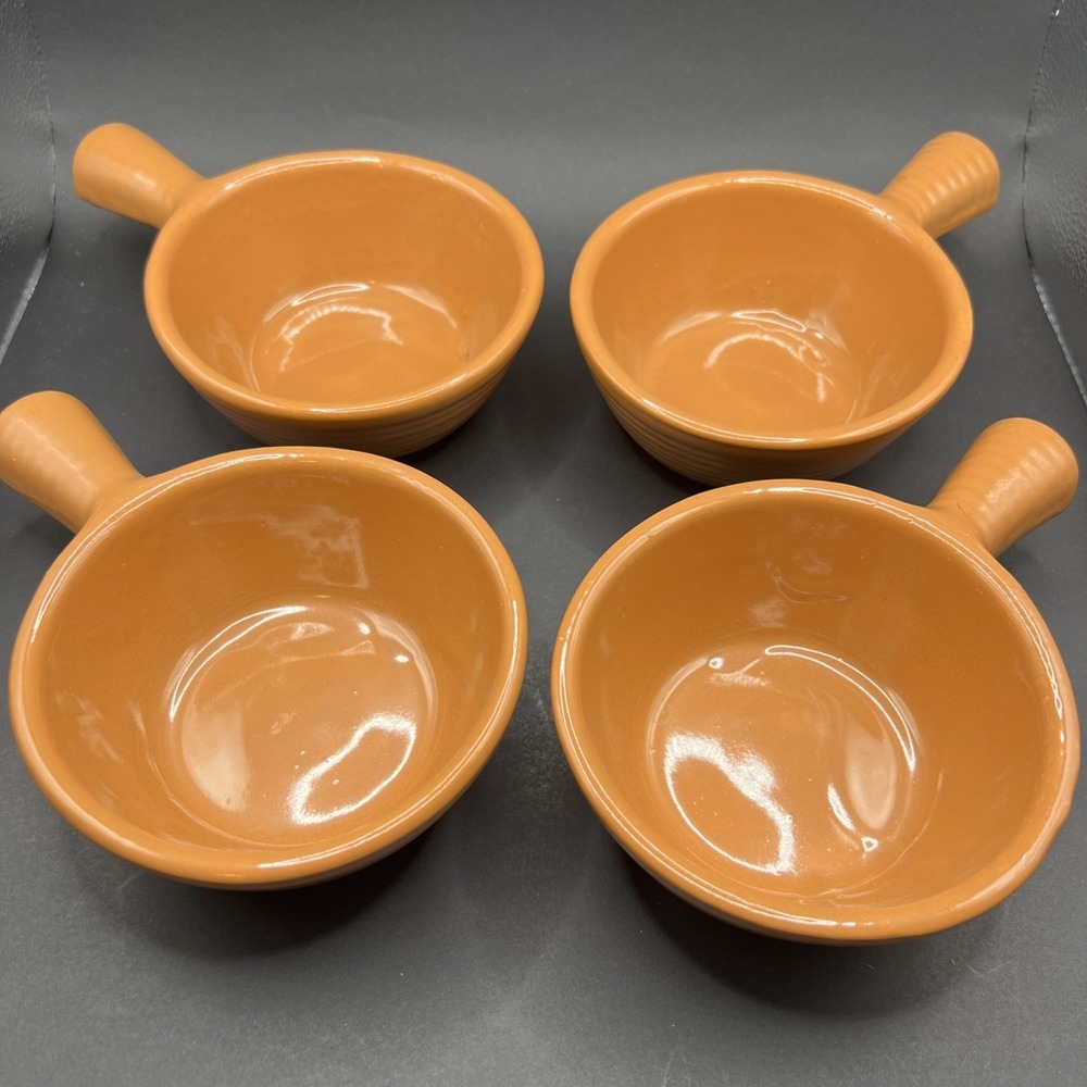 Heinz by Western Stoneware Handled Soup Bowls Made in USA Set of 4